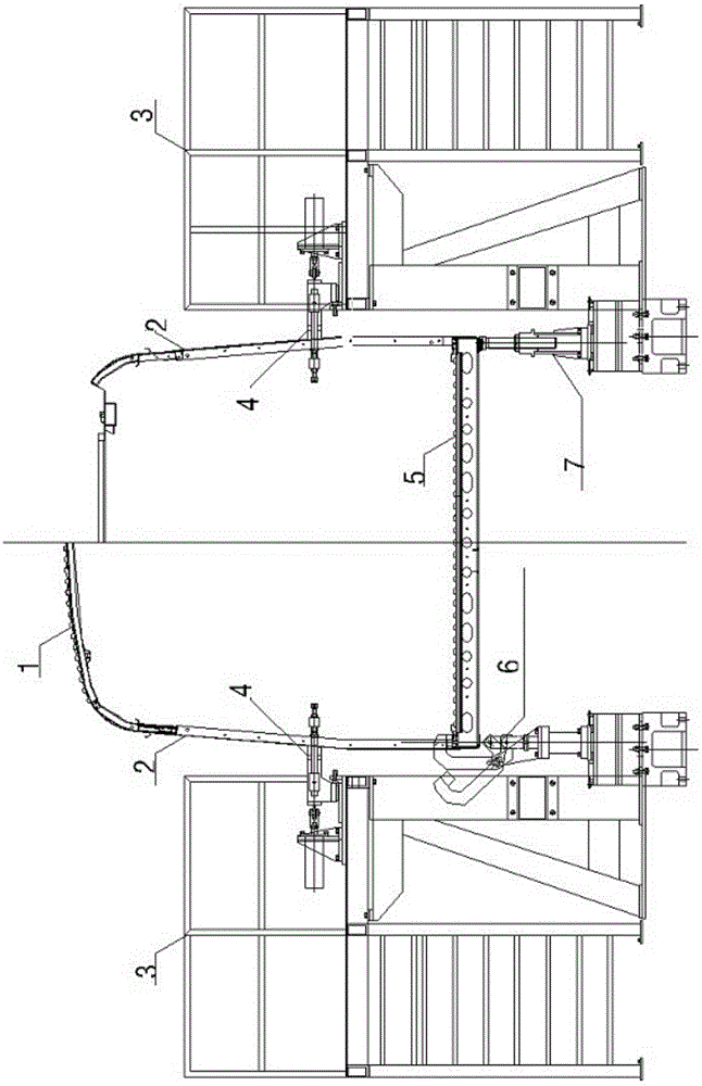 Device for assembling stainless steel vehicle body of railway vehicle