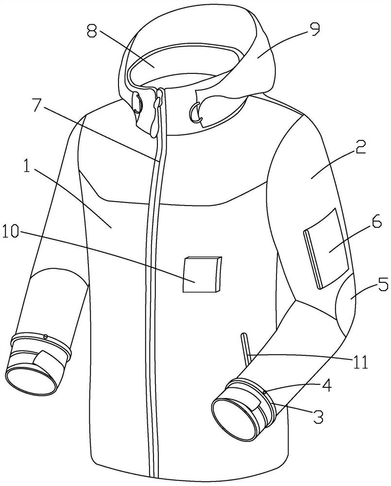 High-performance arc-proof flame-retardant outdoor jacket and manufacturing method thereof