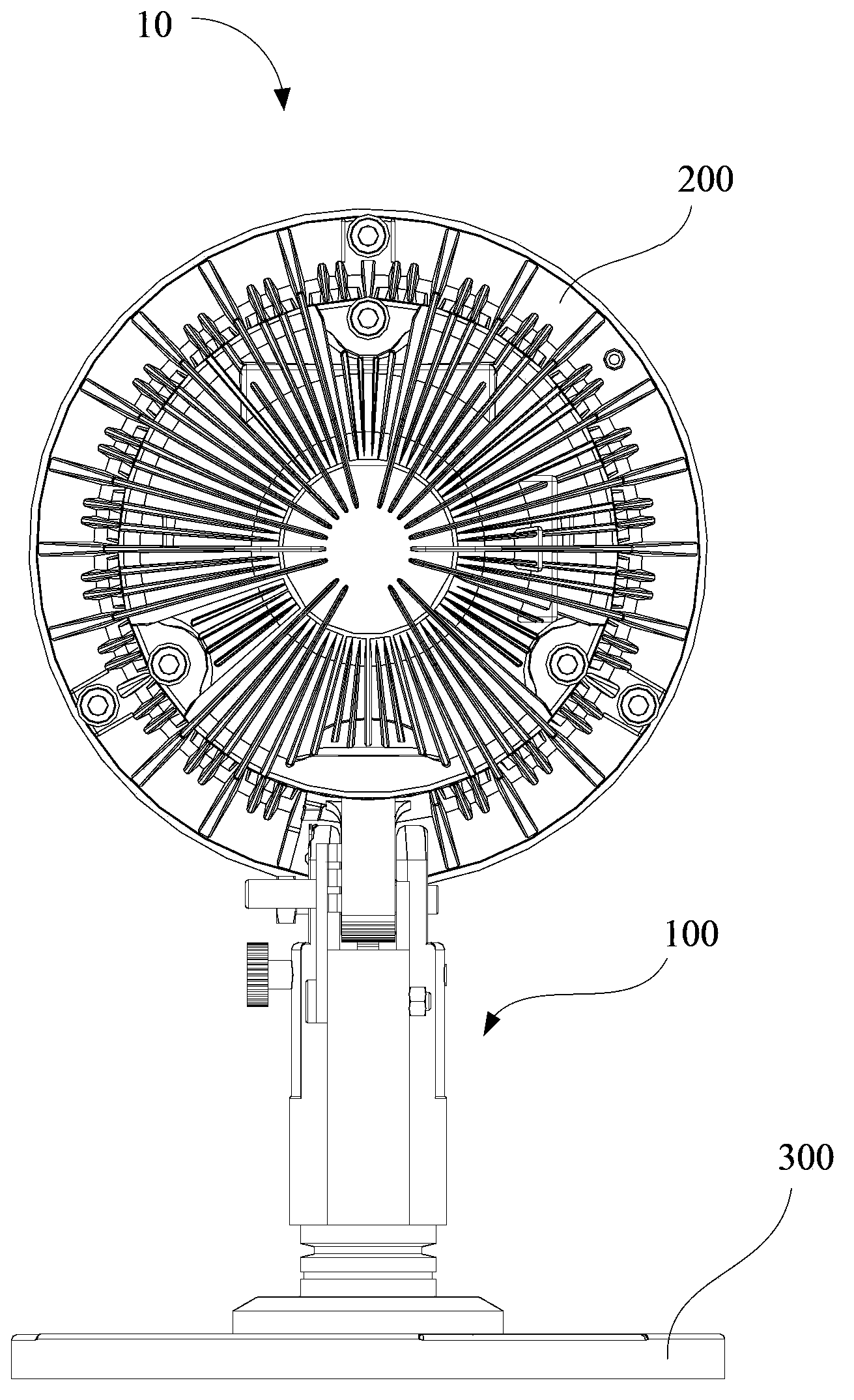 Lamp holder angle adjustment structure and airport approach lamp utilizing same