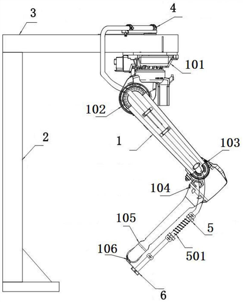 Six-axis robot pipeline package device