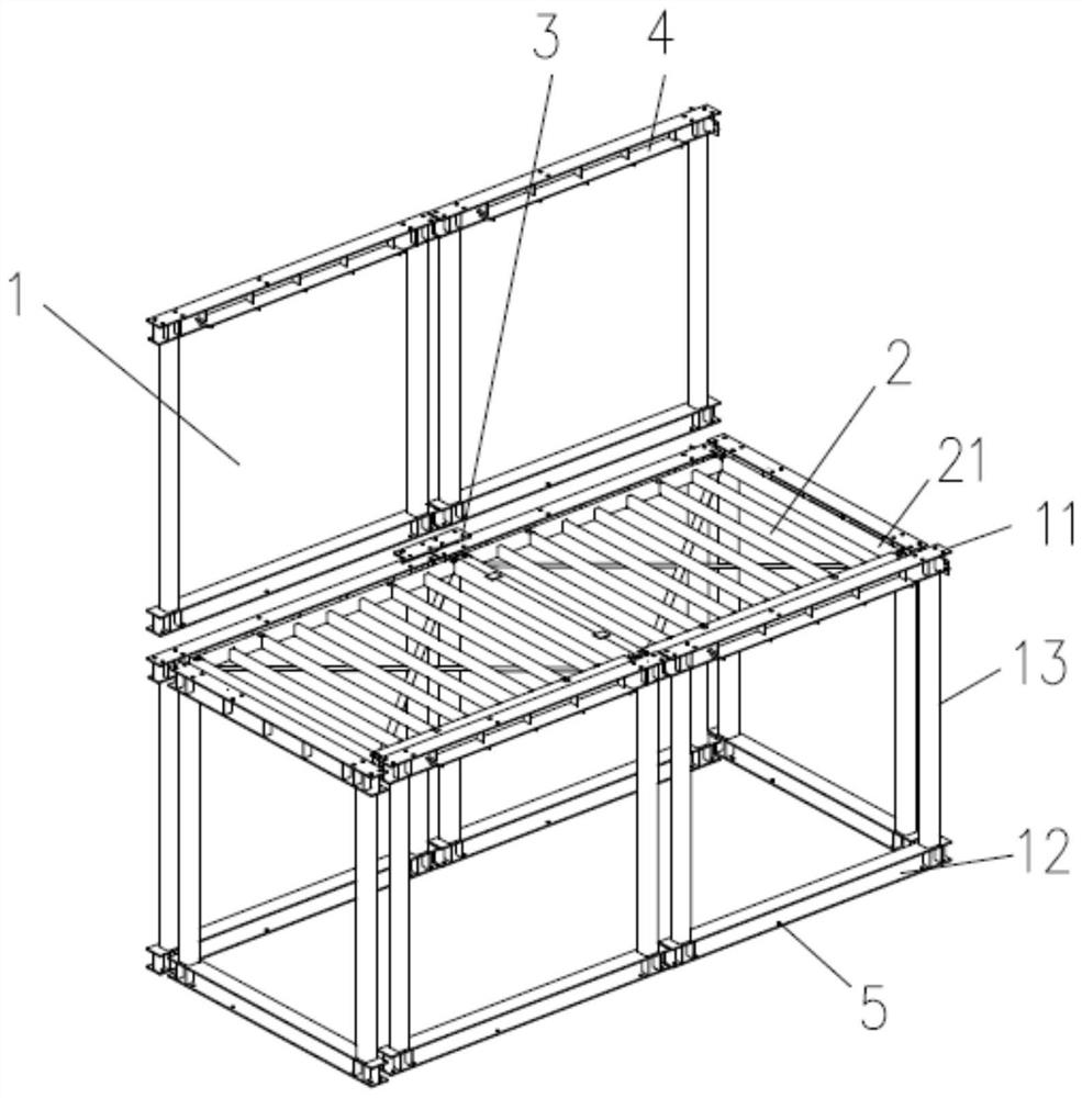 Plate type steel structure modular building structure system and construction method thereof