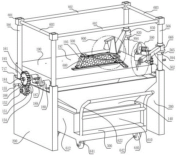 Method for detecting glass by using gears, rotary tablet, aperture camera and circular corner clamping plates