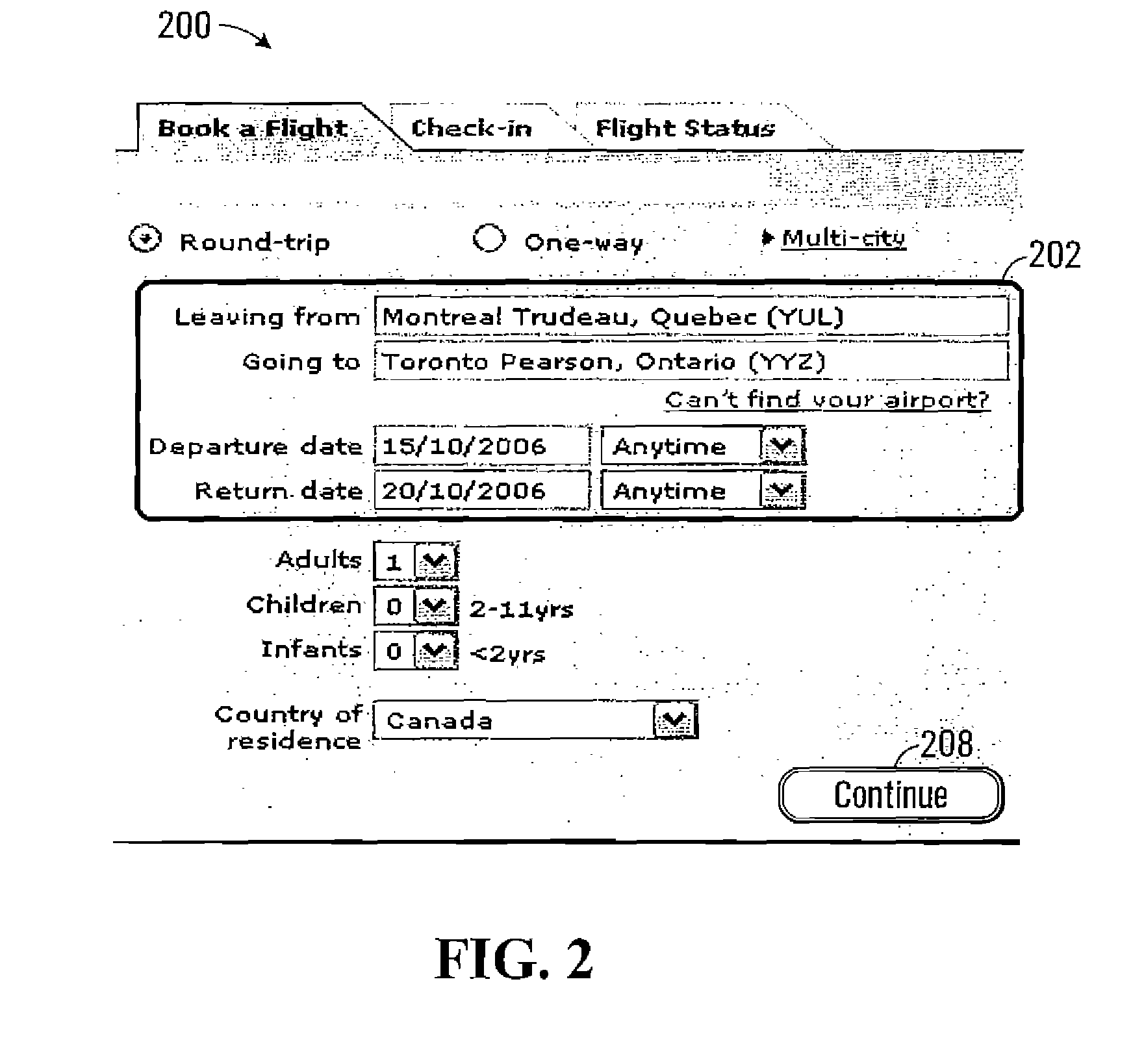 Methods and systems for vending air travel services