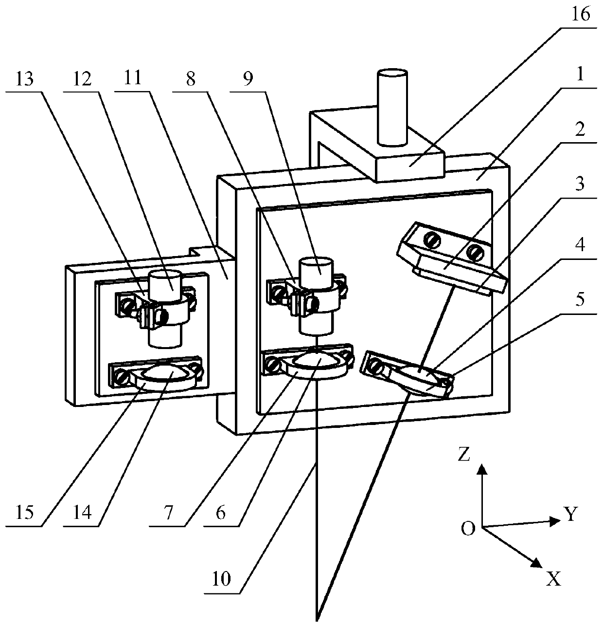 A multi-range integrated laser measuring head device and its application method