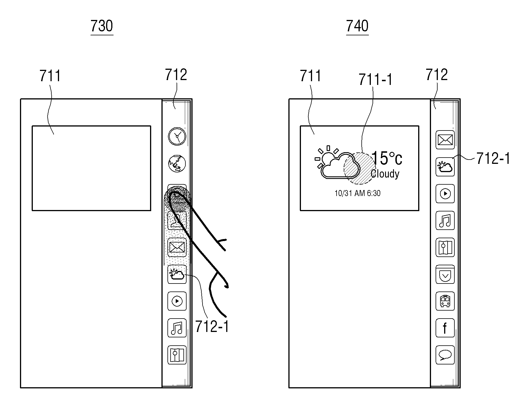 Portable terminal and display method thereof