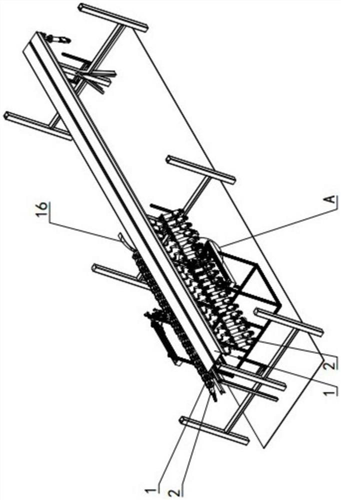 Unreleased glove picking device stable in work, visual detection system and detection method