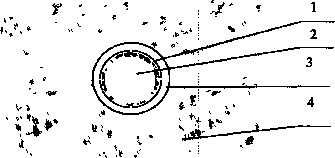 Kerf sand inclusion blasting cartridge and blasting installation device and production technology thereof