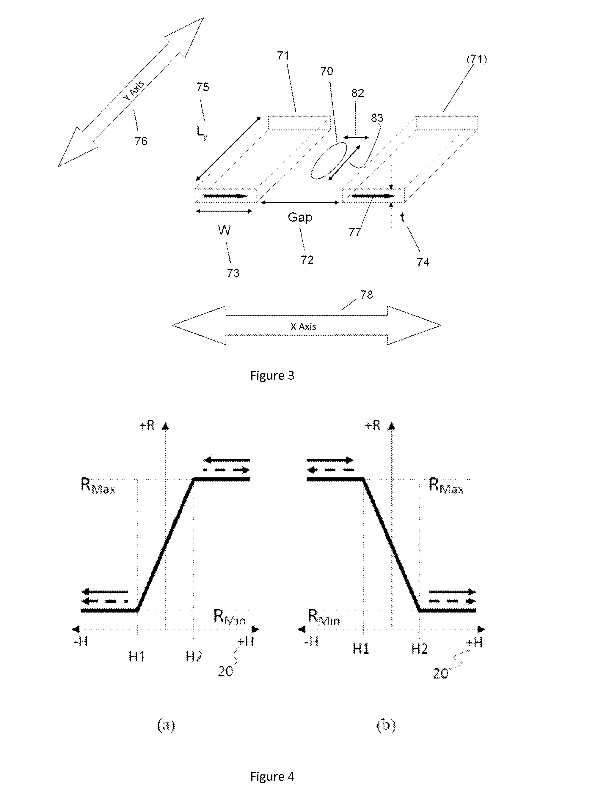 Push-pull flipped-die half-bridge magnetoresistive switch