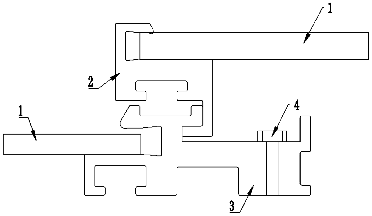 Clamping structure applied to connection of tile type photovoltaic module frame