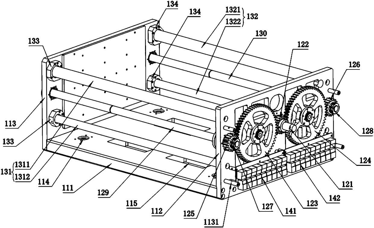 Horizontal-type drying clamp for flexible-packaging battery