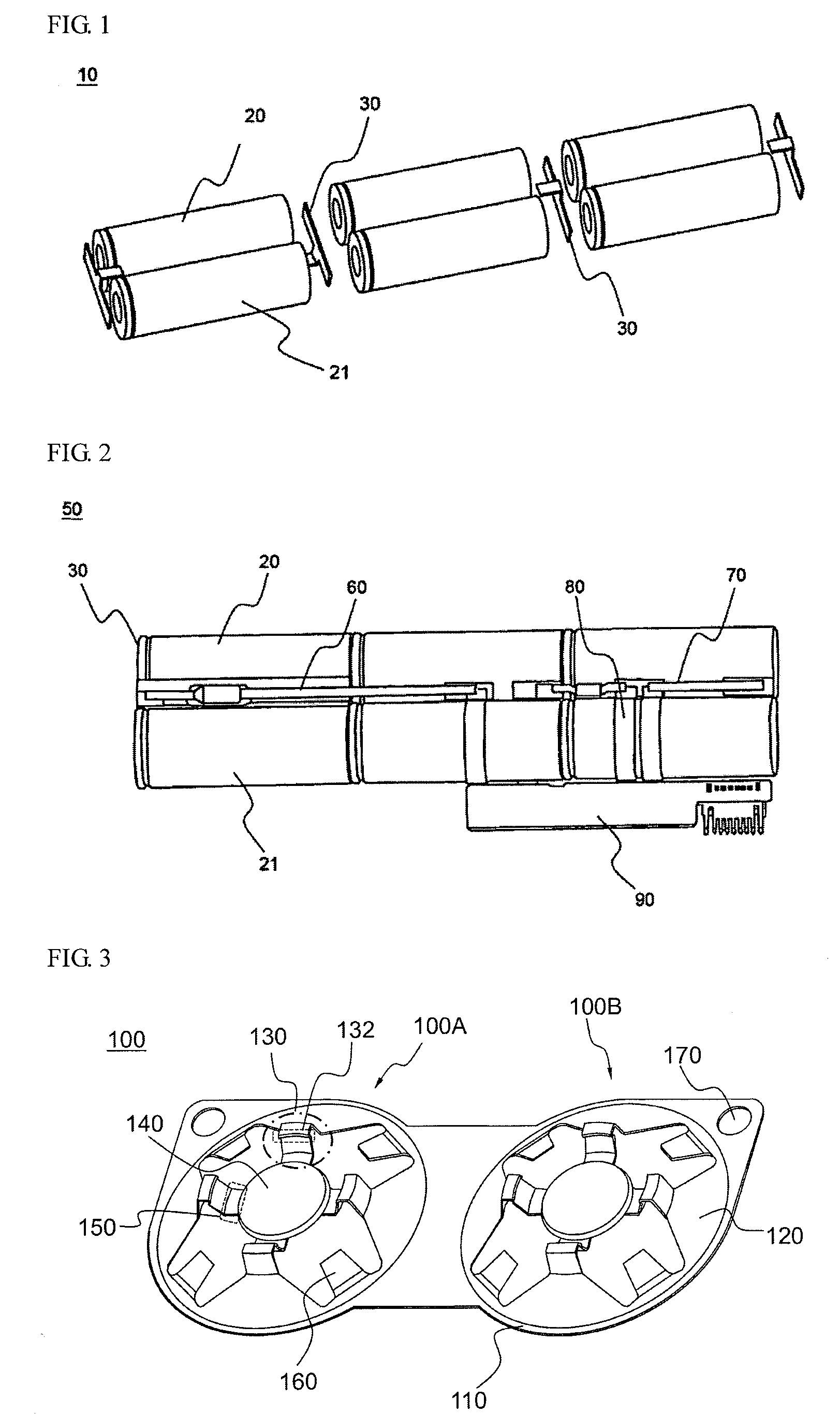 Electrical connecting member of assembling type and secondary battery pack containing the same
