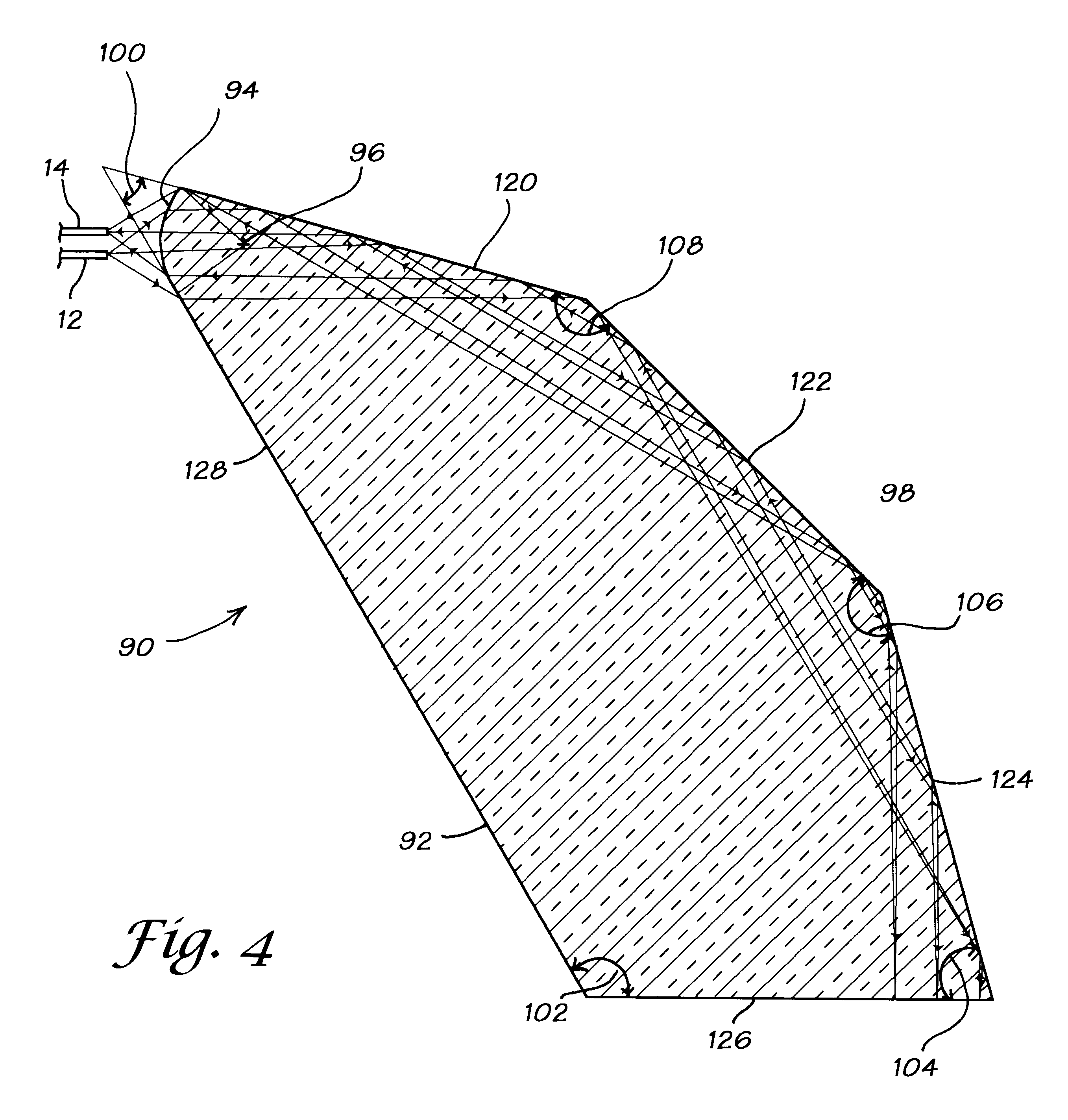 Fiber optic probe for attenuated total internal reflection spectrophotometry