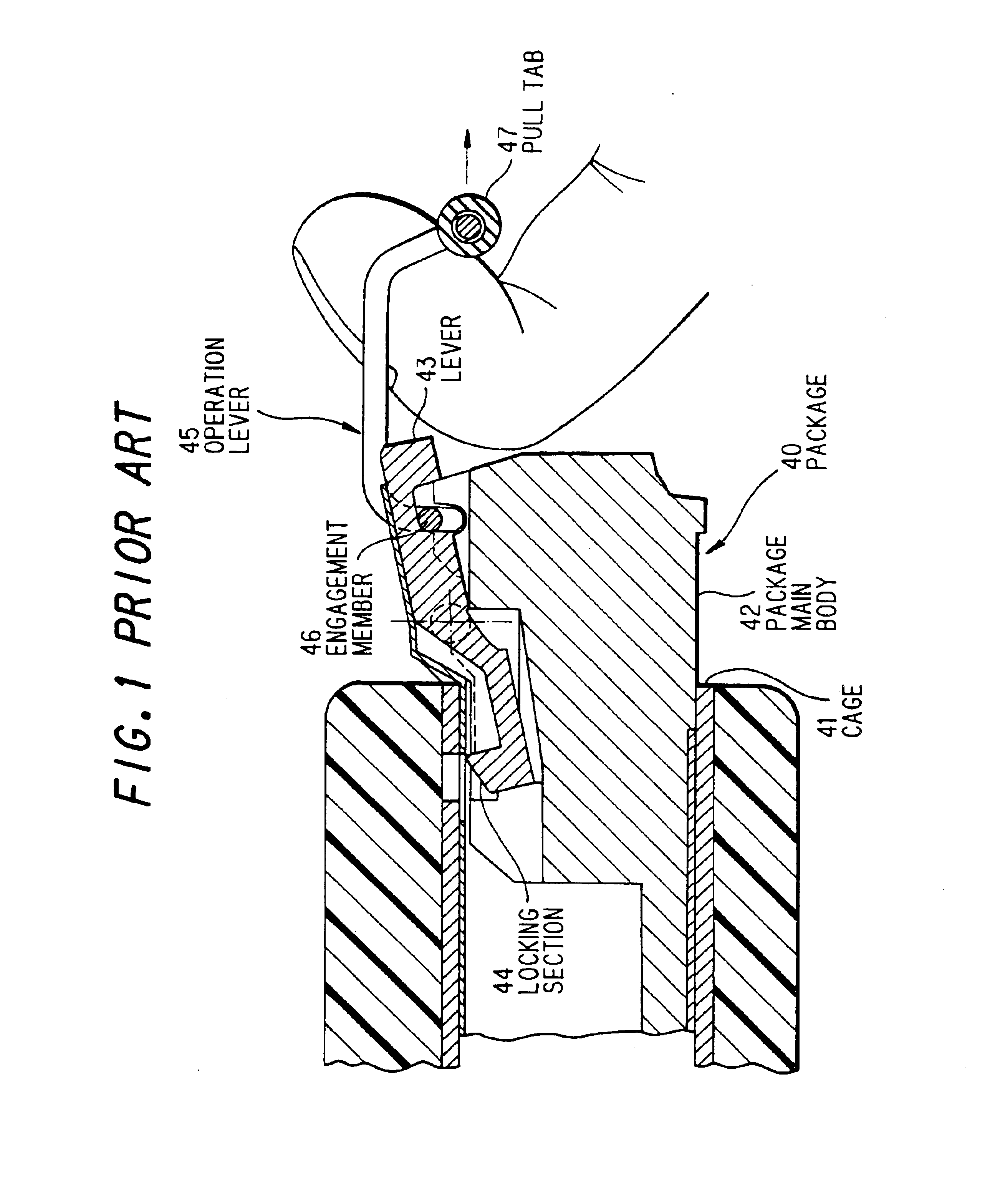 Package with locking mechanism