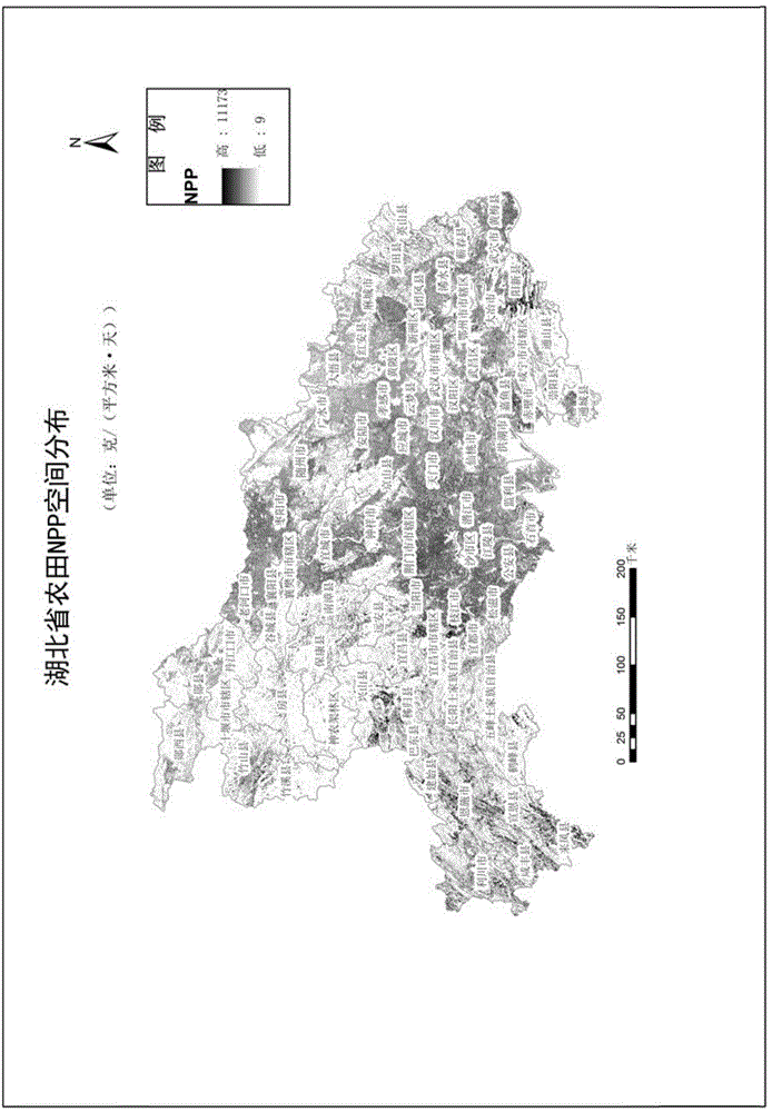 Farmland straw resource spacial distribution estimation method