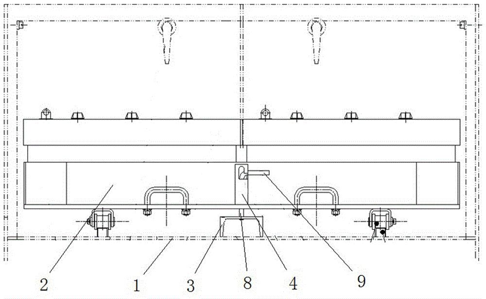 Rail car battery trolley self-locking device