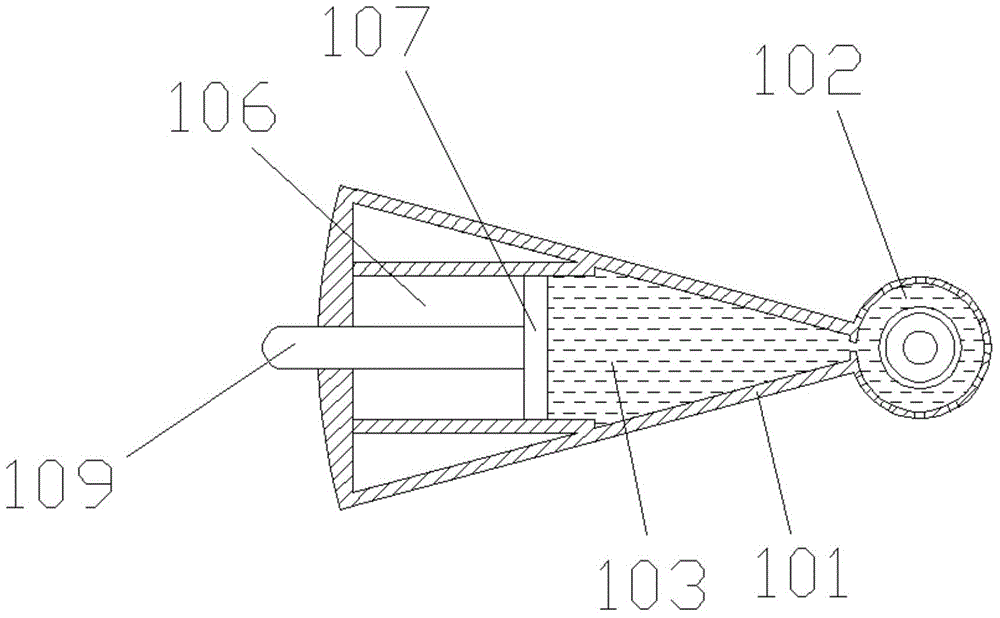 A gas-expanding thermo-photosensitive automatic adjustment device for the center of gravity