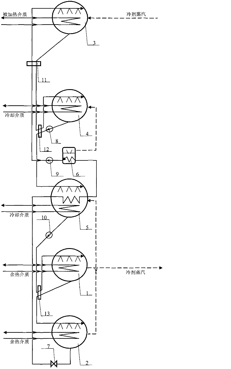 Double-effect back-heating absorbing-generating system and back-heating second-class absorption heat pump