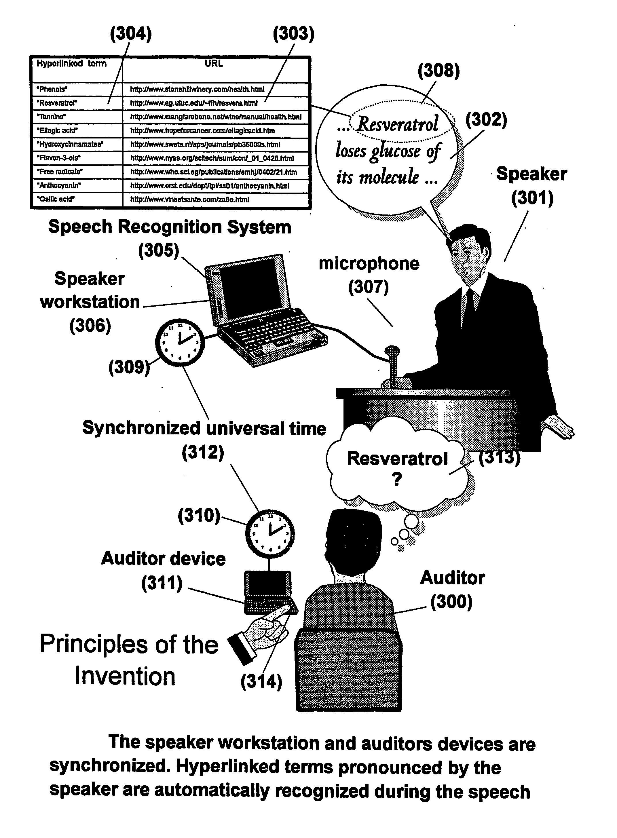System and method for enhancing live speech with information accessed from the world wide web