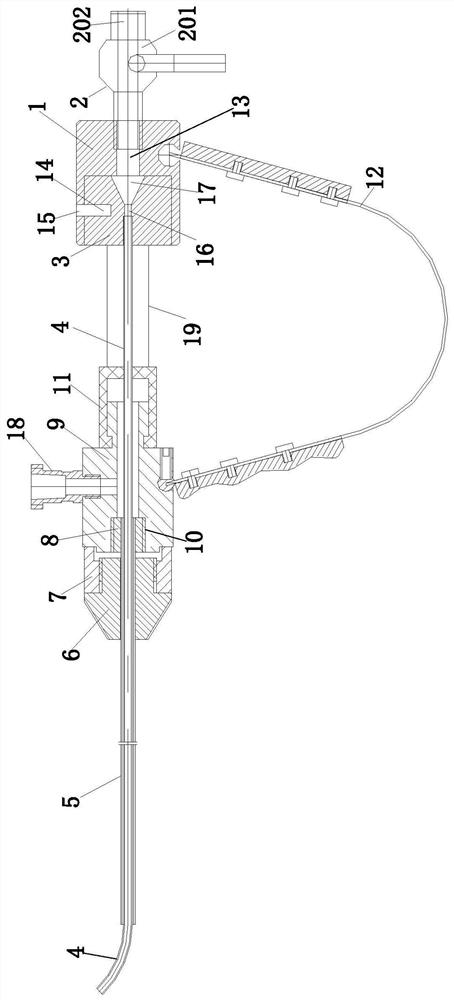 Medical optical fiber handle