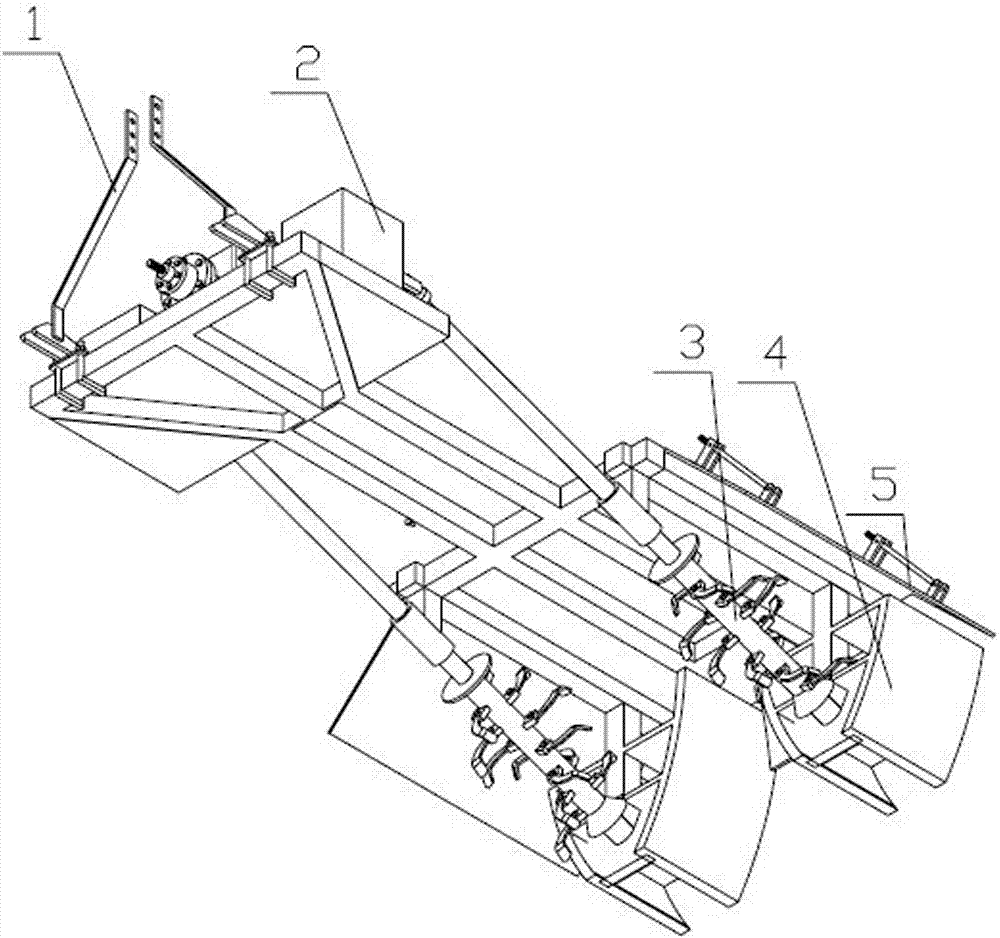 Vertical axis rotary ridge ditching machine