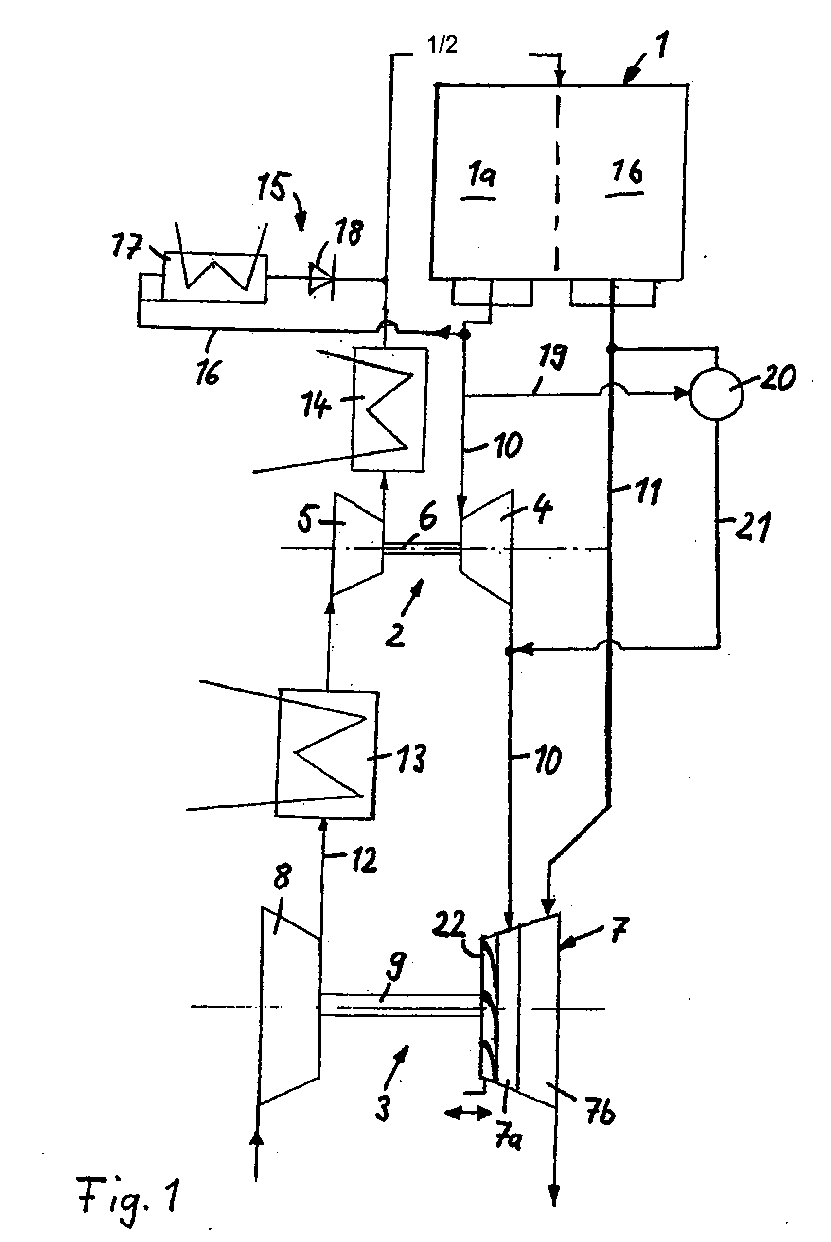 Internal combustion engine having two exhaust gas turbocharger
