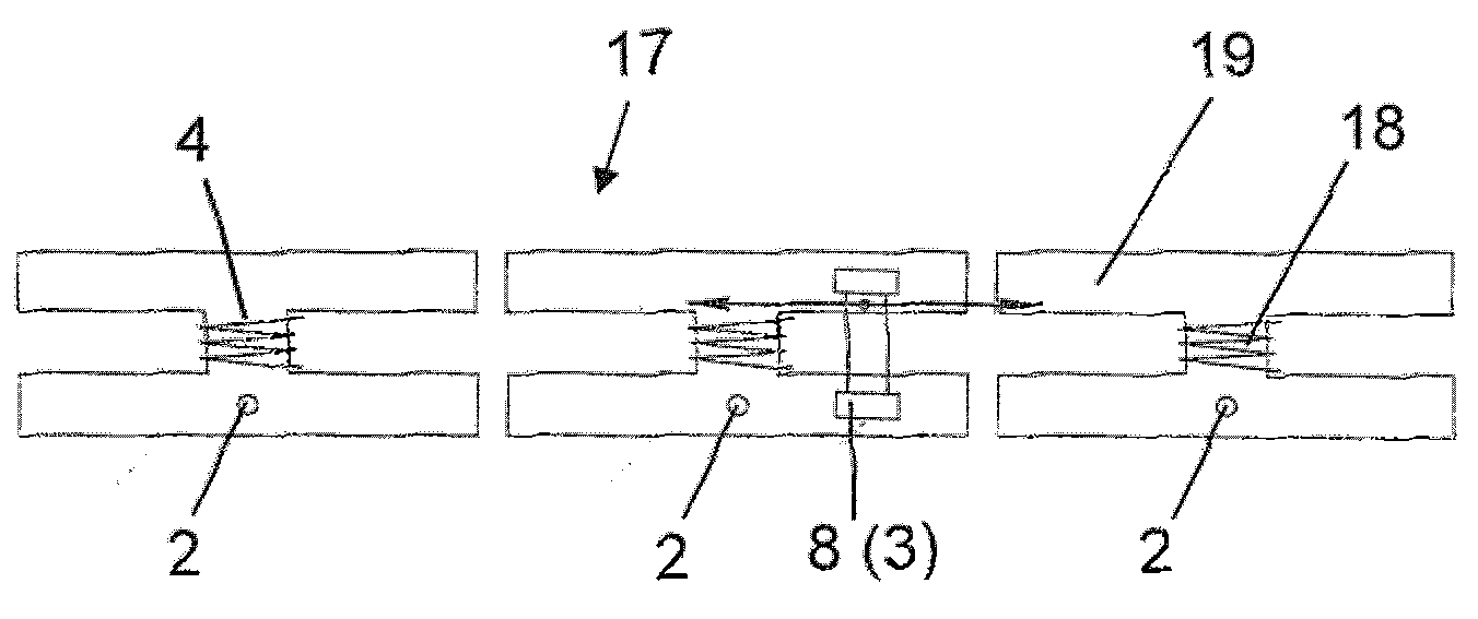 Device for transmitting electrical energy