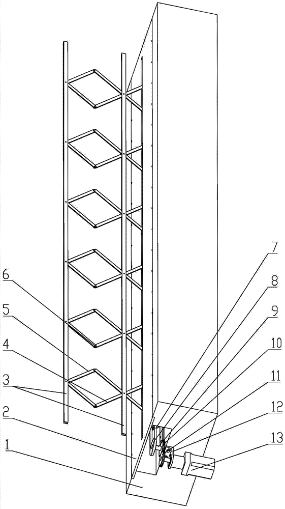 Vertical retractable door with transmission function