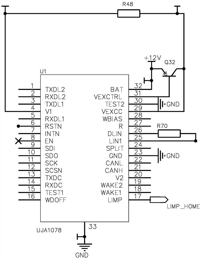 Vehicle body controller fault control circuit and vehicle body control system