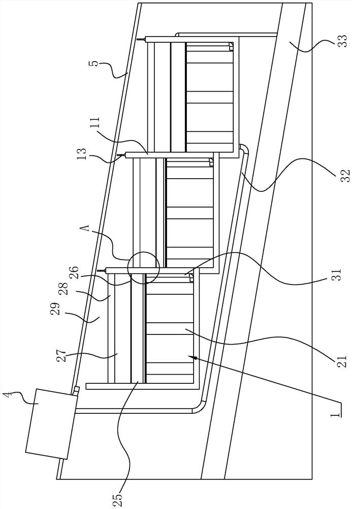 Multi-layer graded purification adjustable storage concave type greenbelt and construction method thereof