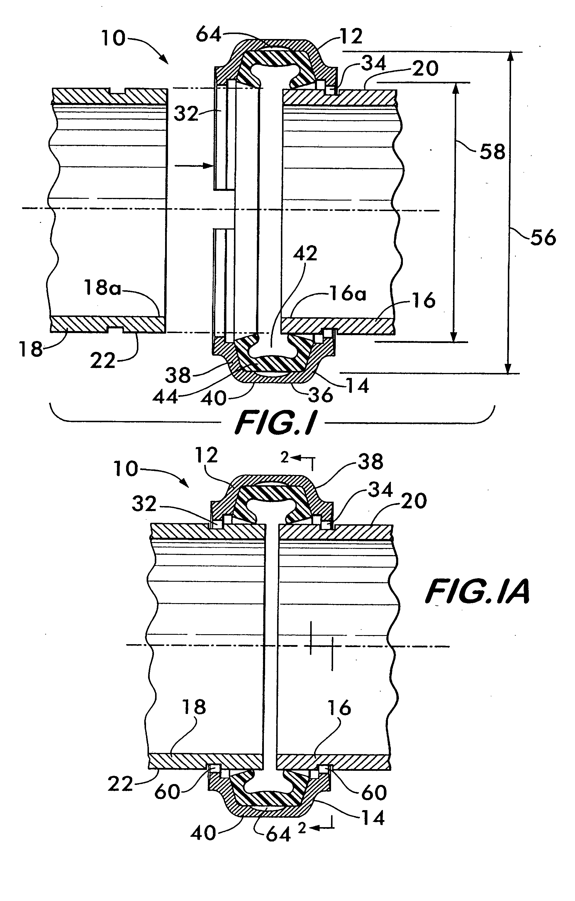 Deformable mechanical pipe coupling