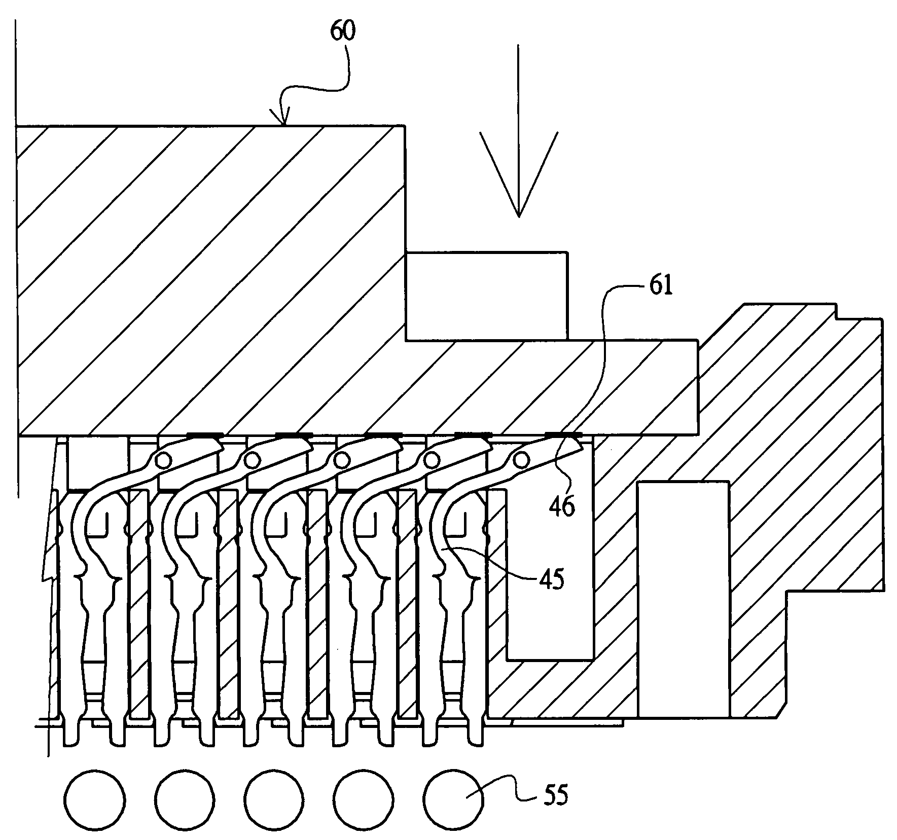 Terminal structure of electrical connector