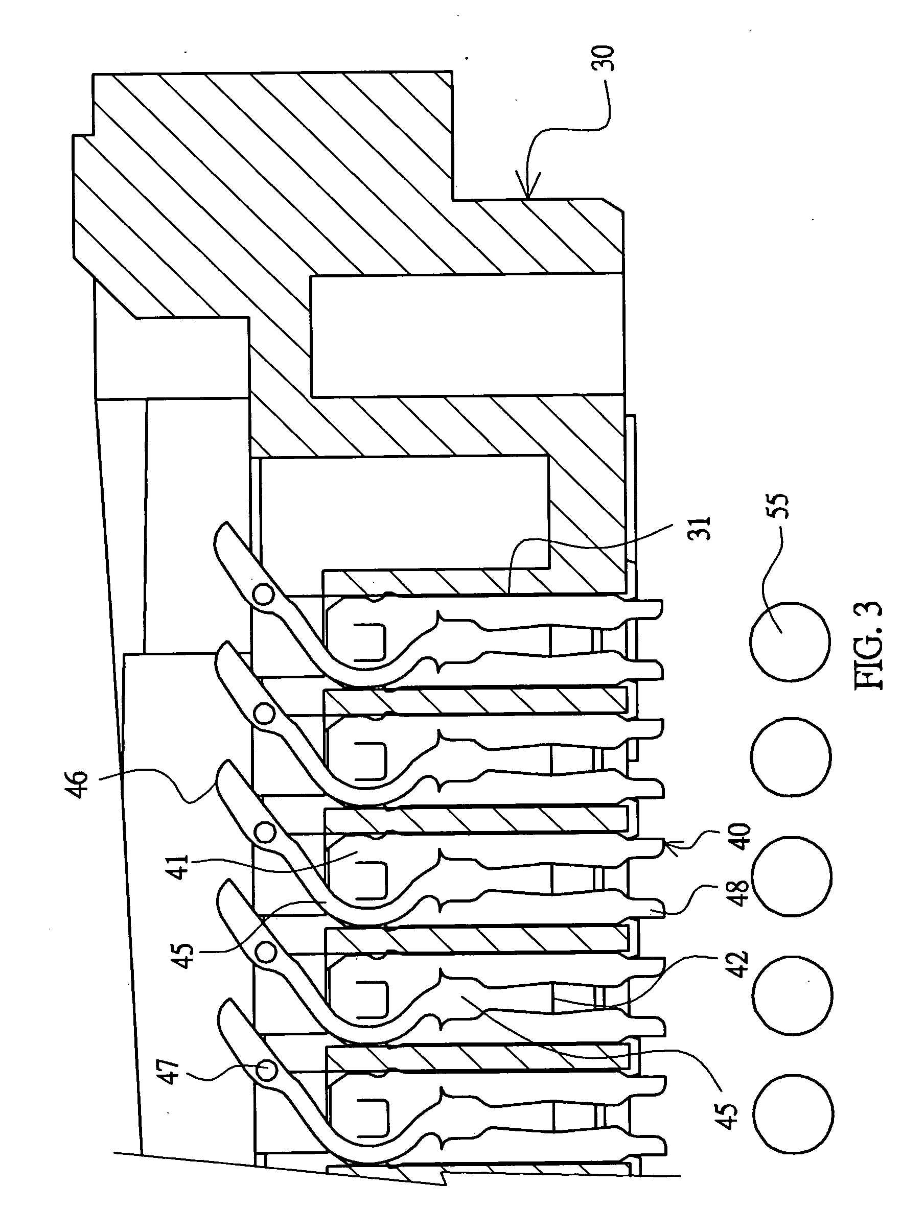 Terminal structure of electrical connector