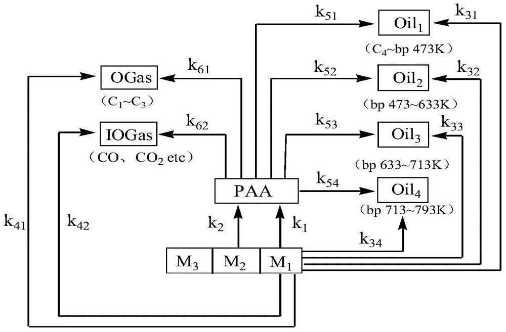 Direct coal liquefaction reaction kinetic model modeling method