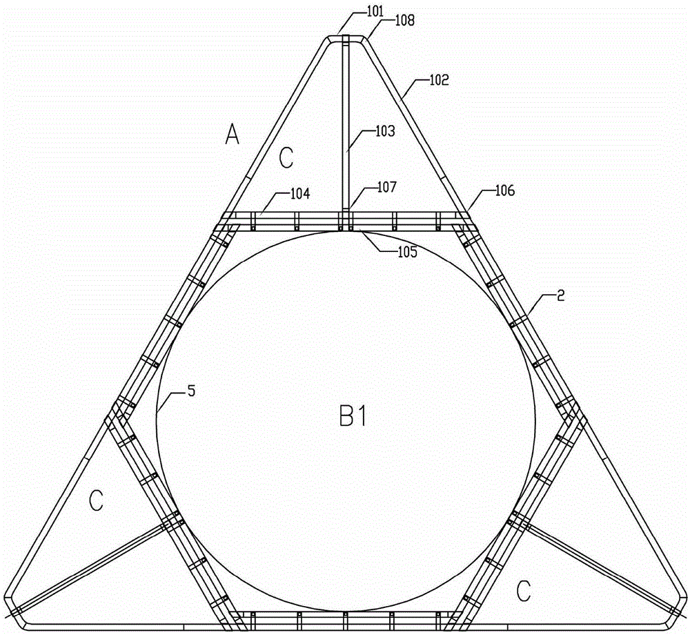 Improved main frame of offshore net cage