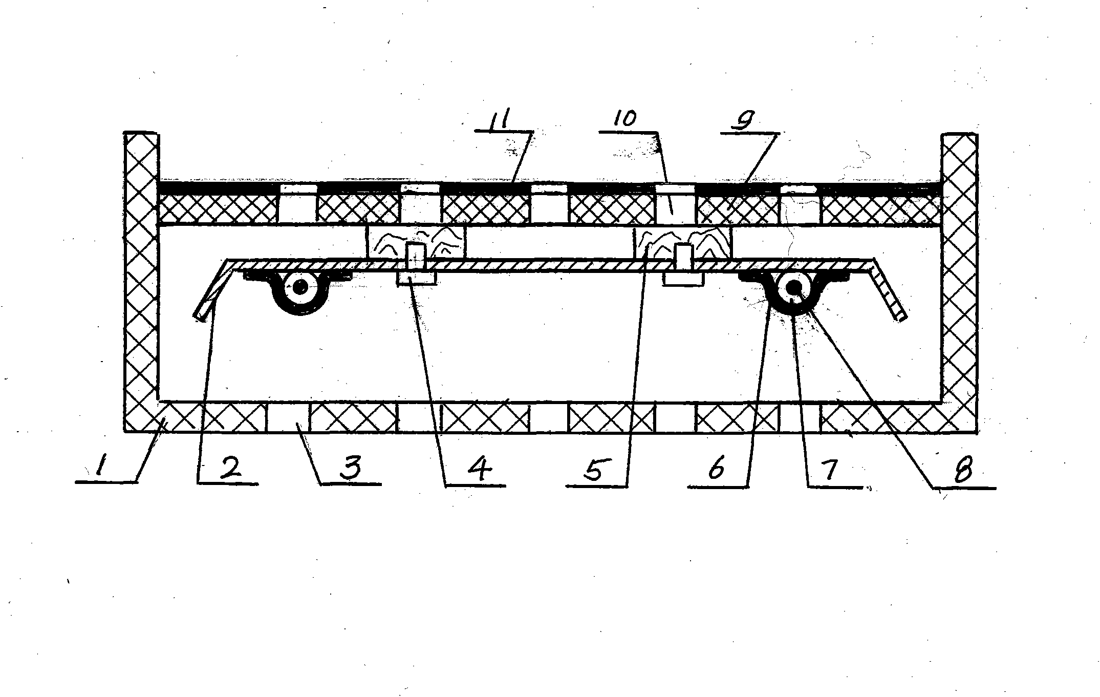 Pedal electric heating fire box using heating wires