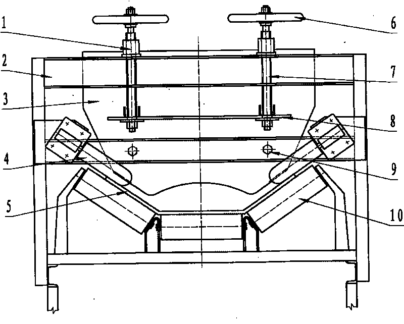 Material limiting device of round pipe rack type conveyor