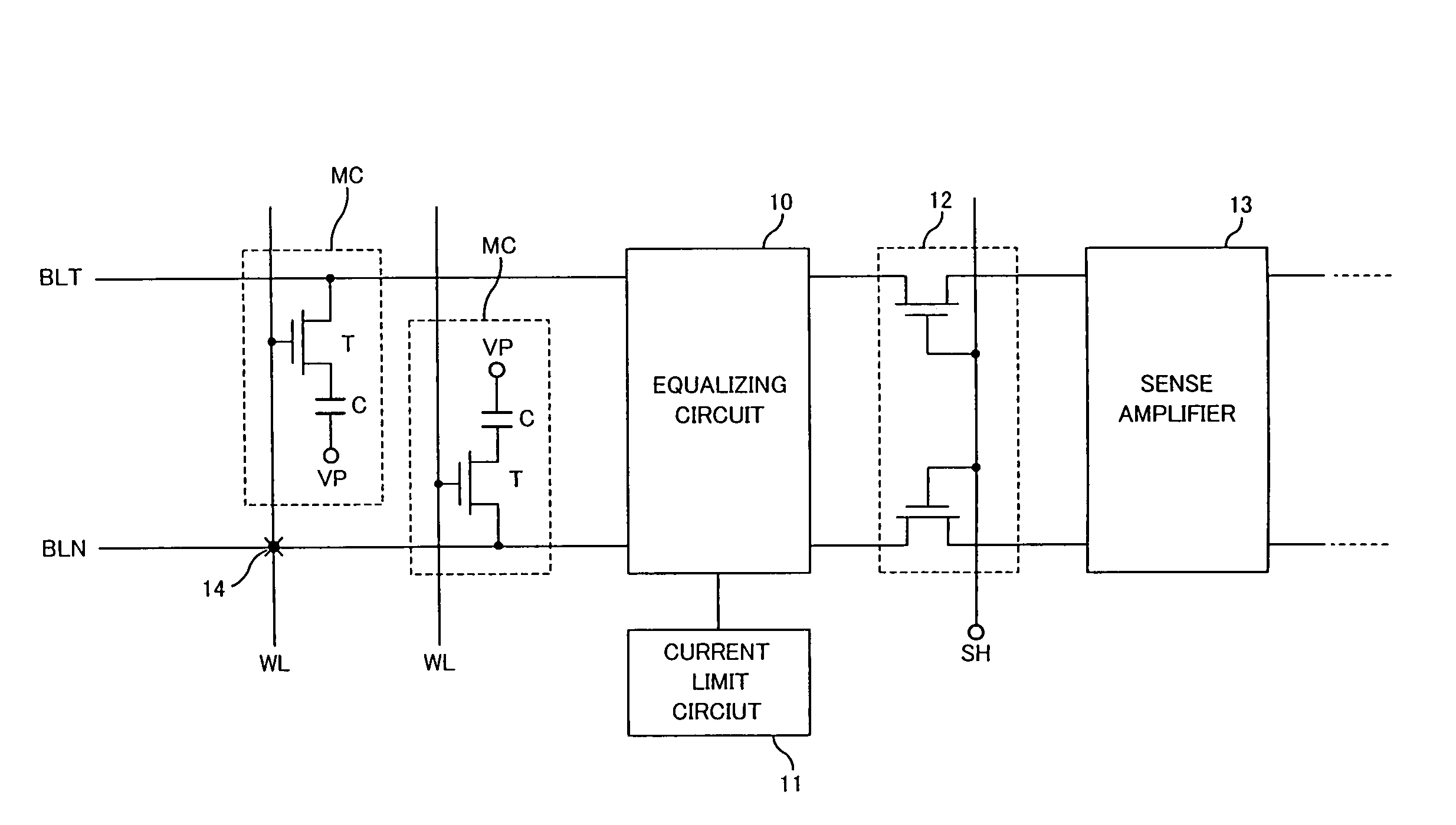 Current limit circuit and semiconductor memory device