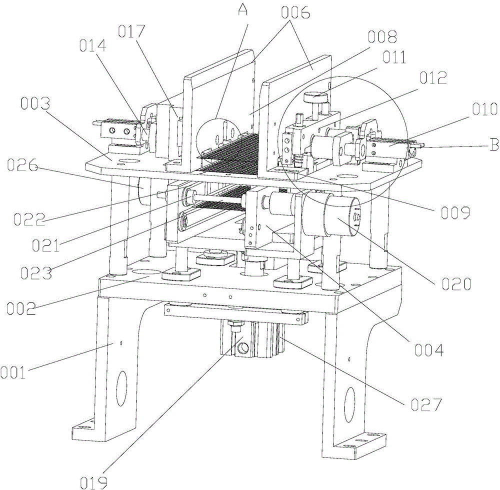 A same-side material loading and blanking method and an automatic material loading and blanking mechanism for realizing the above method