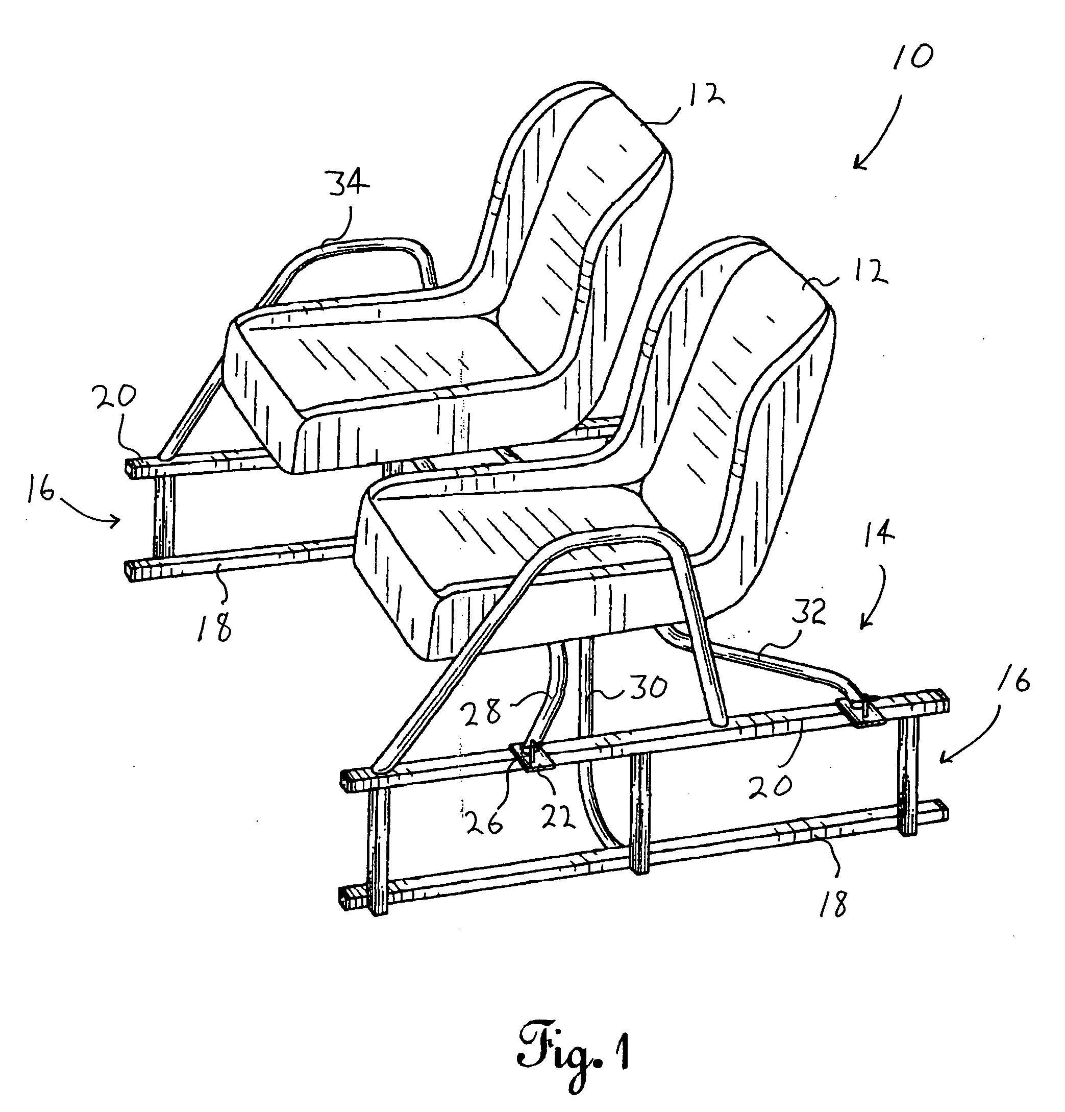 Bedded vehicle seating accessory
