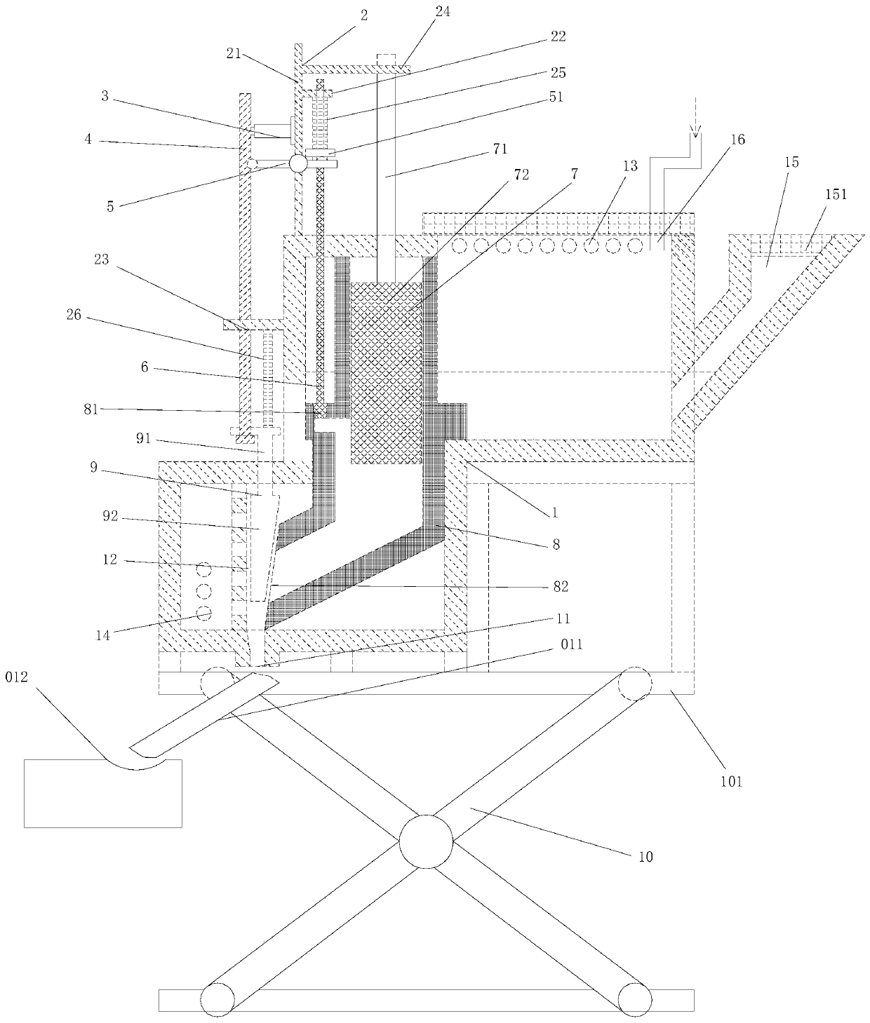 Quantitative taking furnace for molten metal in melting furnace