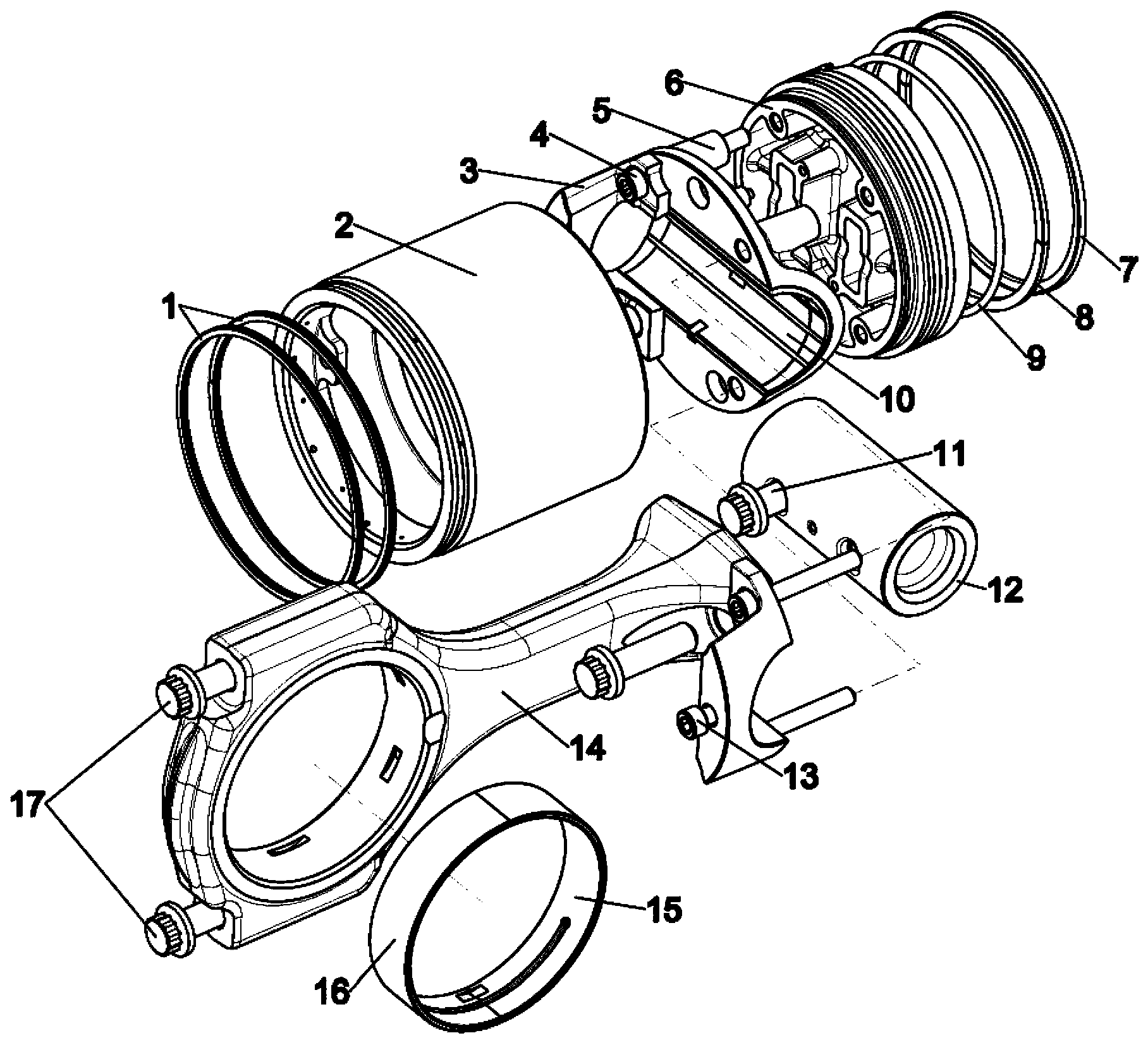 Internal combustion engine connecting rod piston assembly