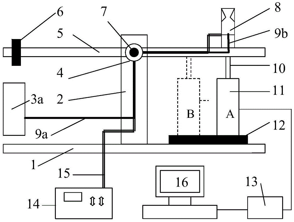 A device for measuring the tiny thrust of an engine with an adjustable range