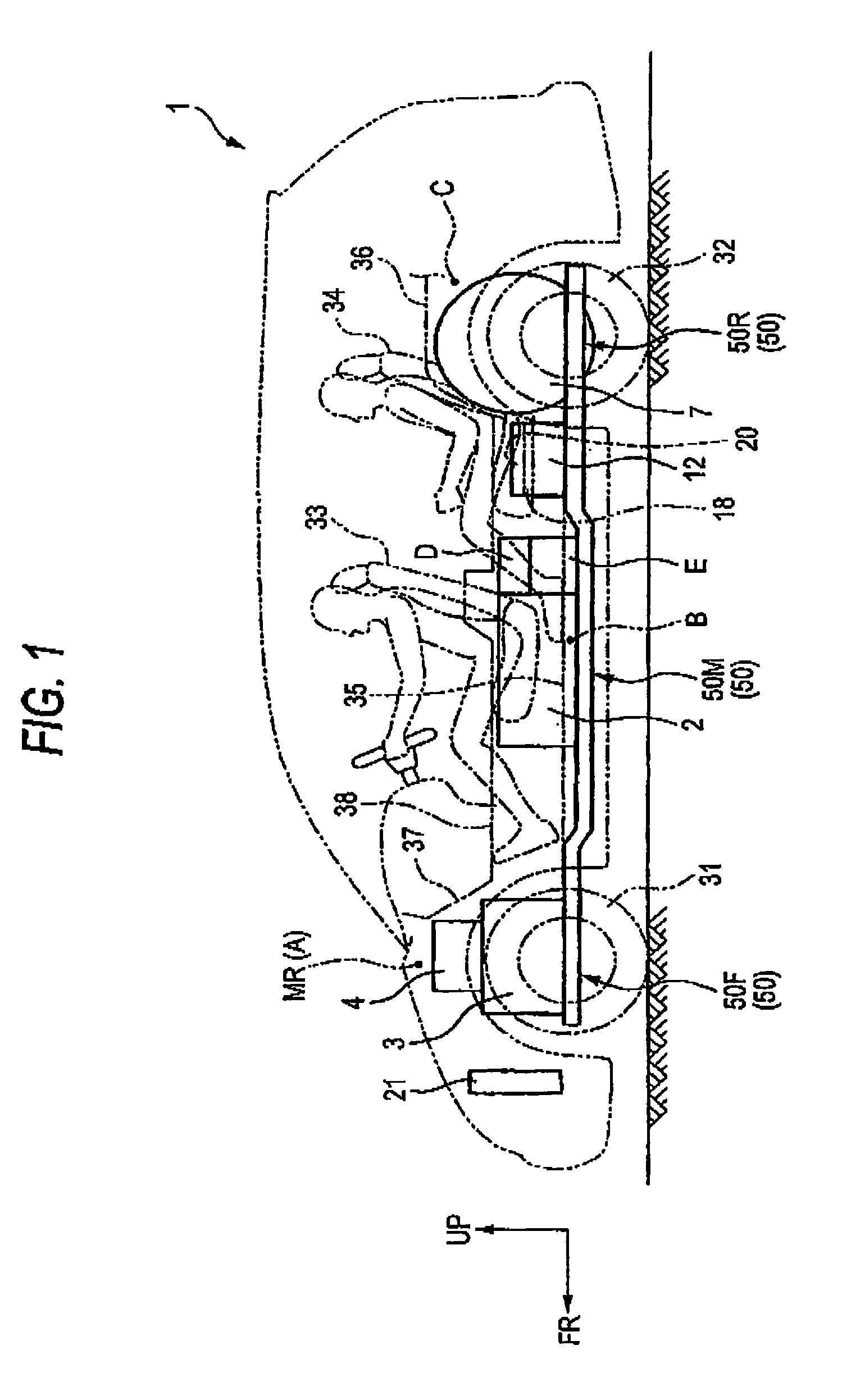 Vehicle mounted with electric storage apparatus