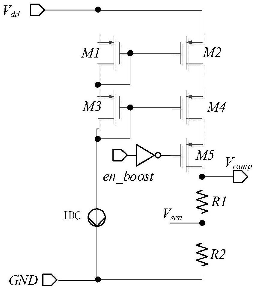 Four-tube synchronous control buck-boost conversion circuit with multi-mode switching and low dynamic interference