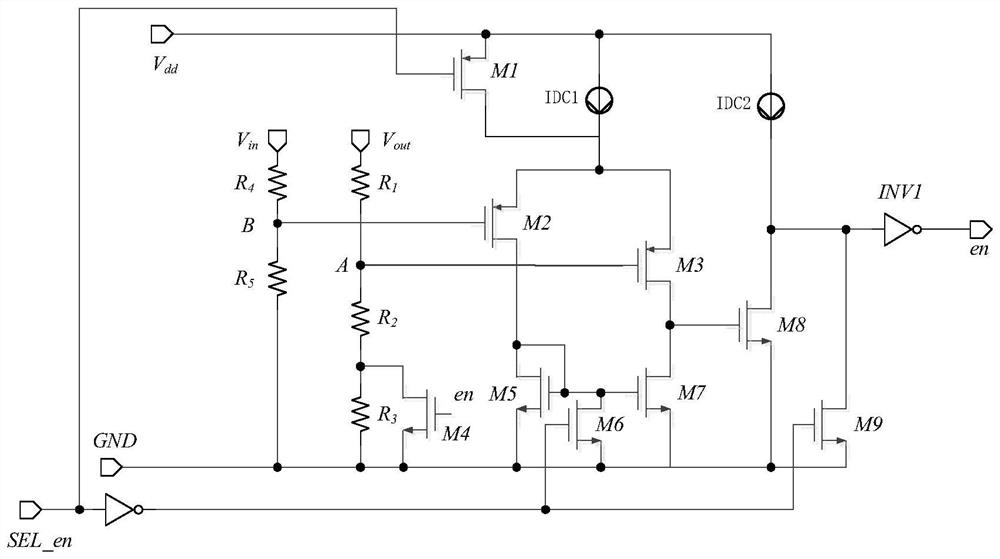 Four-tube synchronous control buck-boost conversion circuit with multi-mode switching and low dynamic interference