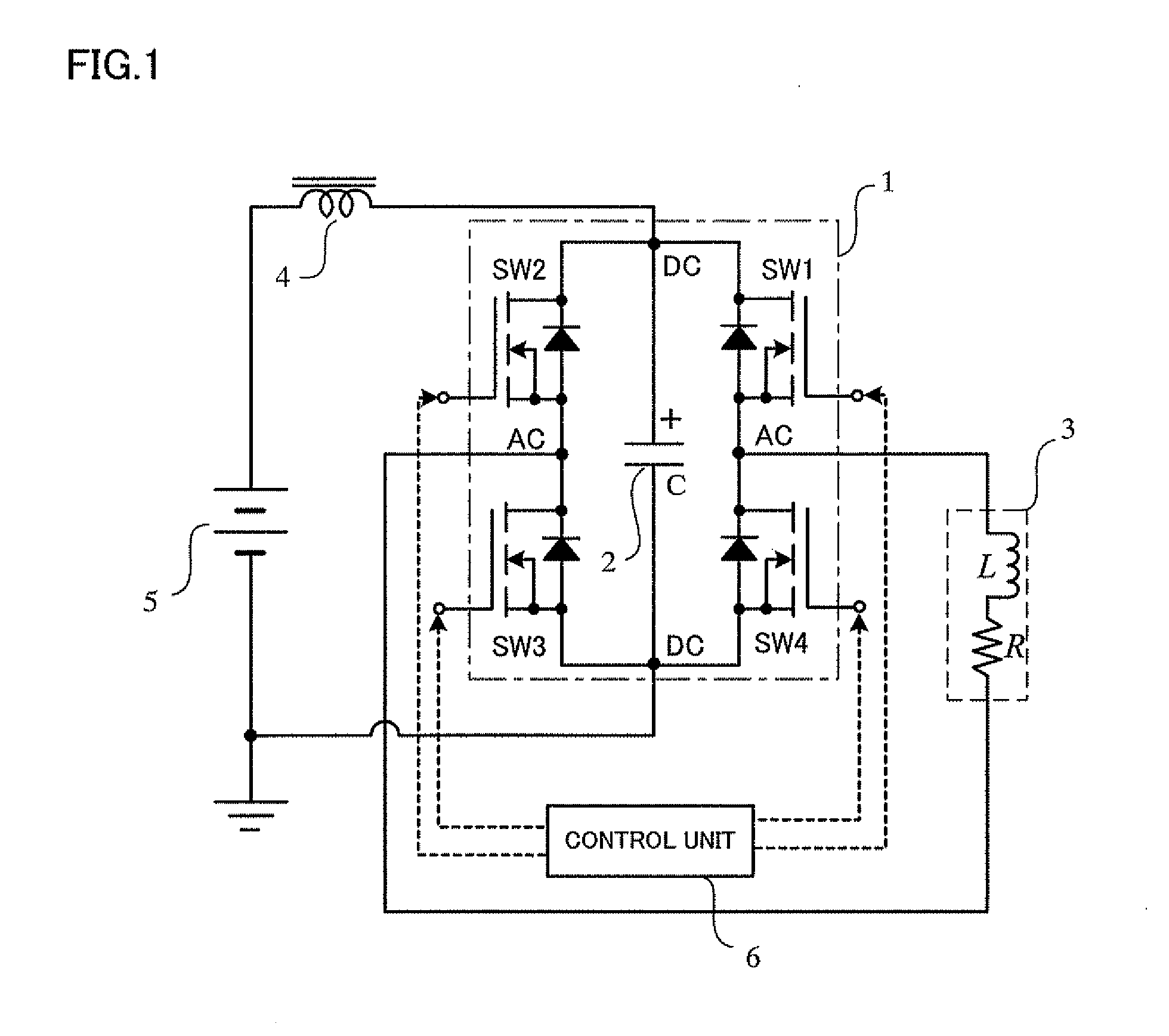 Electric power unit for induction heating