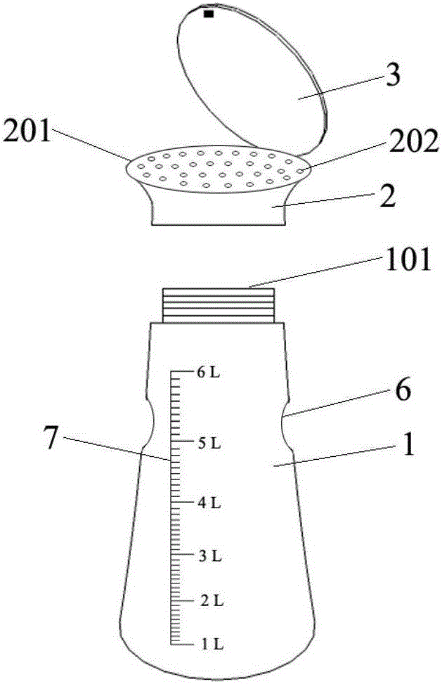 Bottle body structure capable of controlling water drainage