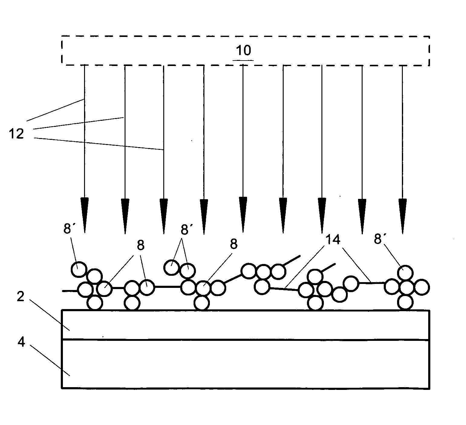 Electronic device having an electrode with enhanced injection properties