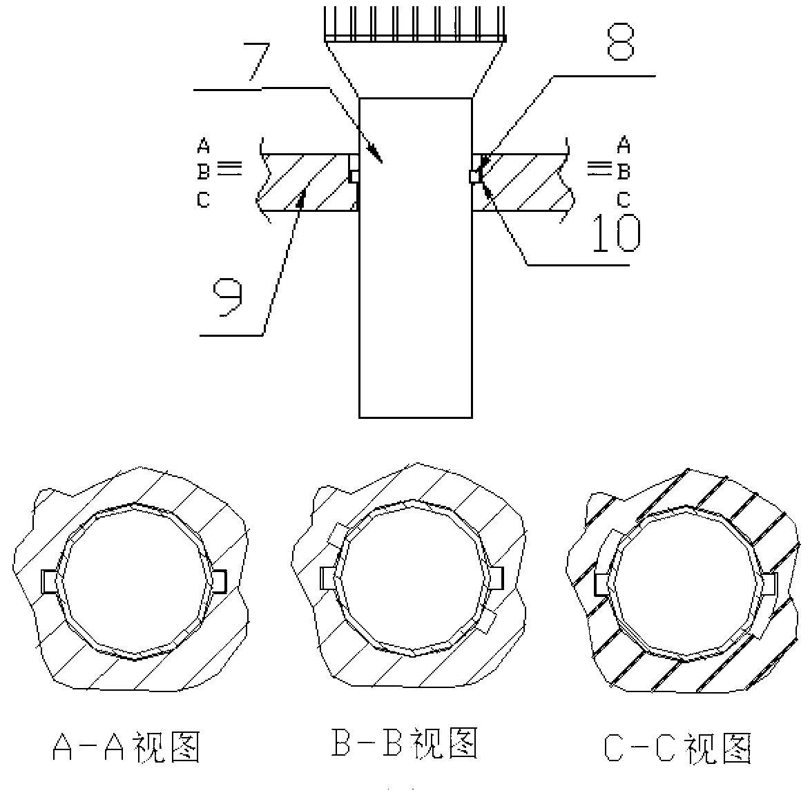 Fuel component and fixing method for liquid heavy metal cooling reactor