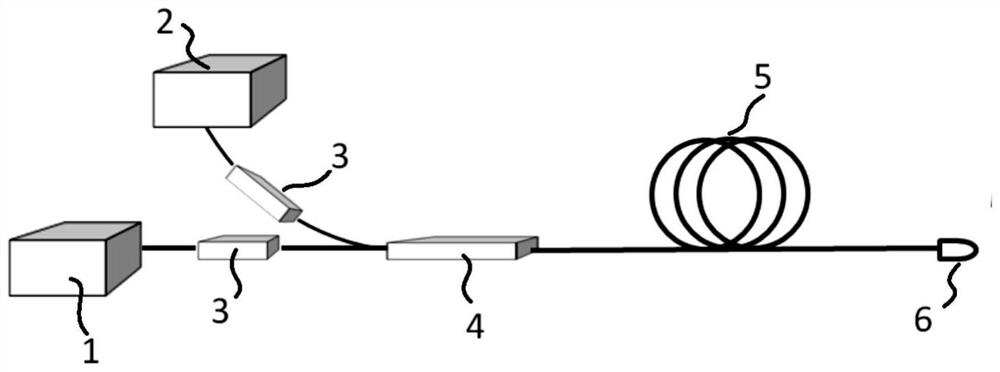 Four-wave mixing suppression method and device based on piezoelectric effect